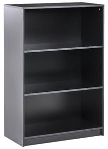 Knihovna se 3 policemi ZEHNA 117 cm Černá