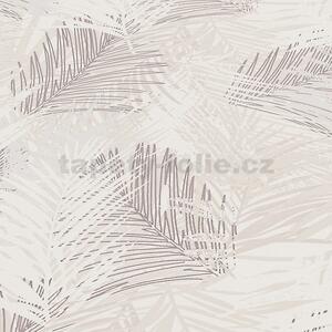Vliesové tapety na zeď Collage 10350-02, rozměr 10,05 m x 0,53 m, listy palmy béžové, Erismann
