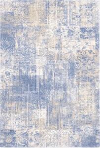 Kusový koberec vlněný Agnella Calisia Eddie Abstraktní Patchwork modrý Rozměr: 160x240 cm