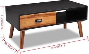 Konferenční stolek z masivního akáciového dřeva | 90x50x40 cm