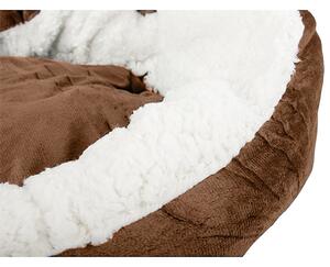 Plyšový pelíšek pro psa/kočku PAWNEST 60 cm, hnědý
