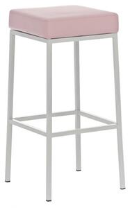 Barová stolička Joel, výška 80 cm, bílá-růžová