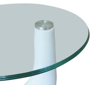 Konferenční stolek Gevin ve tvaru kapky | bílá