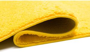 Kusový koberec shaggy čtverec Parba žlutý 160x160cm