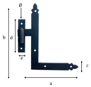 GALBUSERA Kovaný rohový pant model 1770
