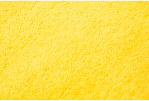 Kusový koberec shaggy čtverec Parba žlutý 160x160cm