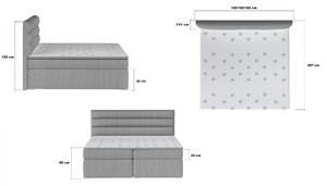 Eltap boxspring postel SOFTY + rozměr: 140 x 200 cm, potahový materiál: basic