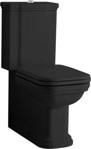 Kerasan WALDORF WC kombi, spodní/zadní odpad, černá-chrom WCSET25-WALDORF