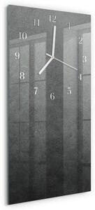 Skleněné hodiny vertikální Mramorová zeď zsppb-30x60-00079588