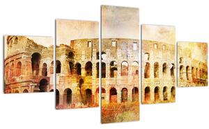 Obraz - Digitální malba, koloseum, Řím, Itálie (125x70 cm)