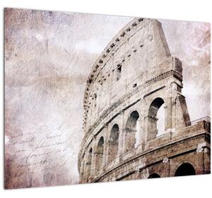 Skleněný obraz - Koloseum, Řím, Itálie (70x50 cm)