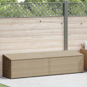 Zahradní úložný box béžový 220x50x58 cm Poly ratan