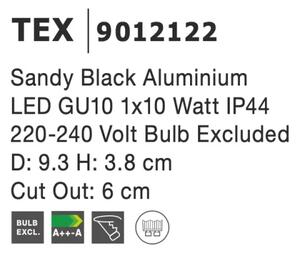 Podhledové svítidlo Tex černé