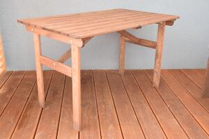 Vingo Dřevěný zahradní stůl z borovicového masivu, 110x70 - hnědý