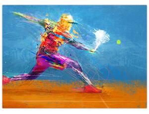 Obraz - Malovaný tenista (70x50 cm)