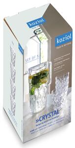 CRYSTAL set karafa 1,6 l + 4 sklenice KOZIOL, čirá (Barva-čirá)