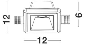 Podhledové svítidlo Crate 2 bílé