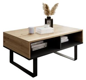 Konferenční stolek LOGAN, 90x40x50, dub artisan/černá