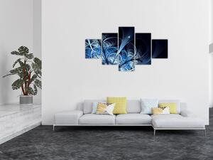 Obraz tmavěmodrého květu (125x70 cm)