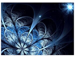 Obraz tmavěmodrého květu (70x50 cm)