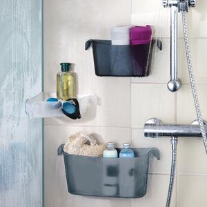 BOKS držák rohový, box, zásobník s přísavkou do koupekny na šampón, sprch. gel KOZIOL (barva-světle tyrkysová)