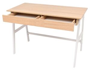Psací stůl - dub a bílý | 110x55x75 cm