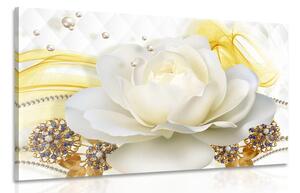 Obraz luxusní růže s abstrakcí Varianta: 90x60