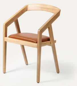 Židle Nuda designová jídelní židle z masivu s čalouněným sedákem