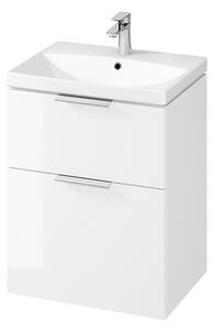 Cersanit City, koupelnová skříňka s umyvadlem 60x45x77,5 cm, bílá lesklá, S801-422