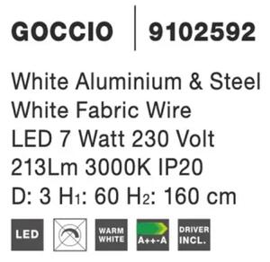 LED lustr Goccio B 3 zlaté