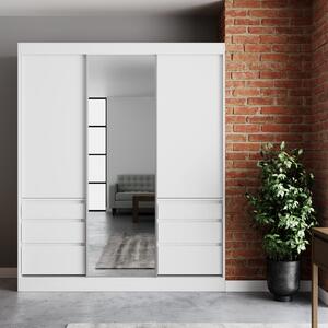 Šatní skříň s posuvnými dveřmi Haidar - 180 cm Barva: Bílá