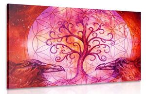 Obraz magický strom života v pastelovém provedení Varianta: 120x80
