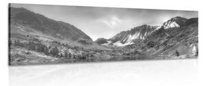 Obraz majestátní hory s jezerem Varianta: 150x50
