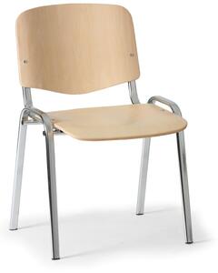 Dřevěná židle ISO - chromované nohy, buk