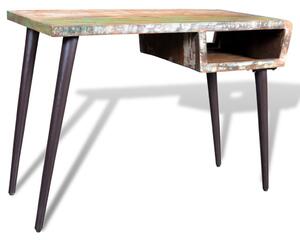 Psací stůl z recyklovaného dřeva s železnými nohami