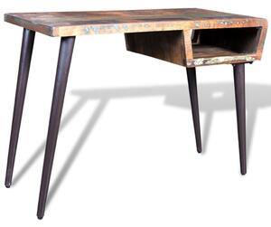 Psací stůl z recyklovaného dřeva s železnými nohami