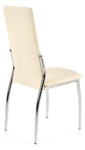 Jídelní židle Morgan, krémová / stříbrná