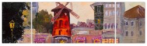 Obraz - Moulin rouge, Paříž, Francie (170x50 cm)