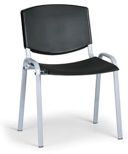 Konferenční židle Design - šedé nohy, černá