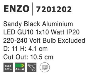 Podhledové svítidlo Enzo 2 černé