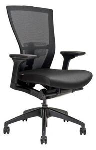 Kancelářská židle na kolečkách Office More MERENS BP – s područkami a bez opěrky hlavy Černá BI 201