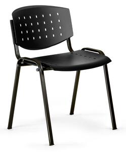 Konferenční židle Troy I - černé nohy, černá