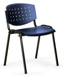 Konferenční židle Troy I - černé nohy, modrá