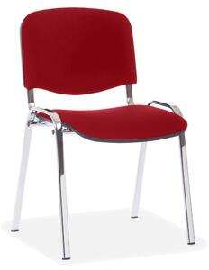 Konferenční židle Viva, chromované nohy, červená