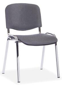 Konferenční židle Viva, chromované nohy, šedá