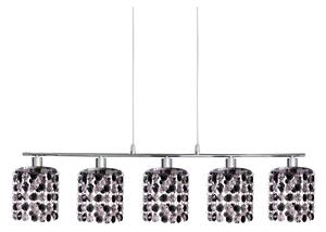 CLX Moderní závěsné osvětlení nad jídelní stůl GIUSEPPE, 5xG9, 40W, černé 35-35724