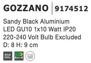 Bodové svítidlo Gozzano 2 černé