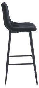 Sametová barová židle Florence černá