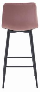 Sametová barová židle Florence růžová