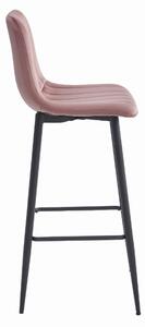 Sametová barová židle Florence růžová